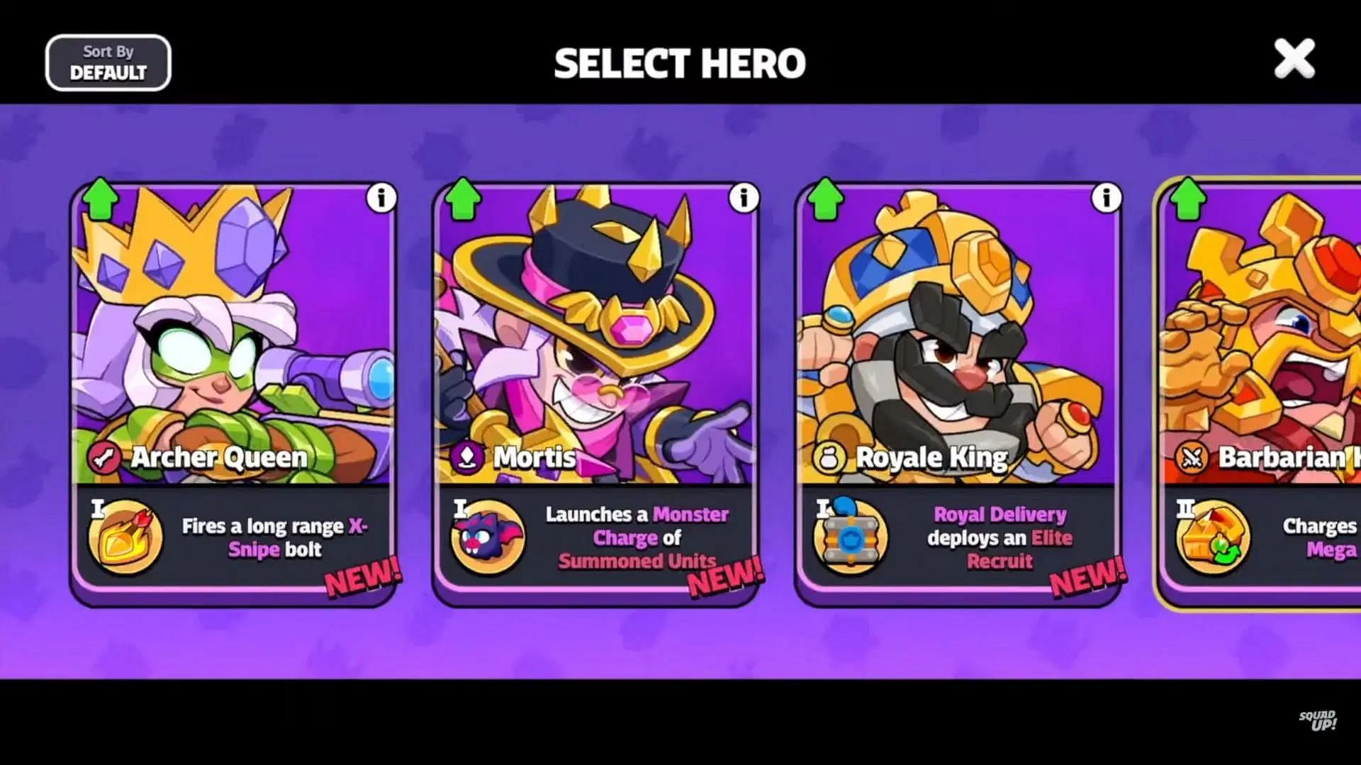 All four Heroes (Image via Supercell)